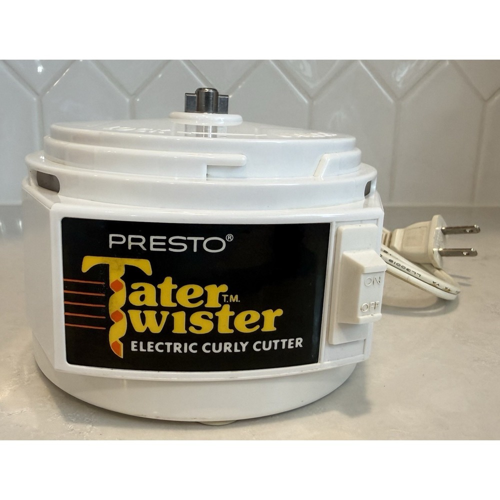 Vintage Presto Tater Twister Electric Curly Potato Cutter Base Only Tested